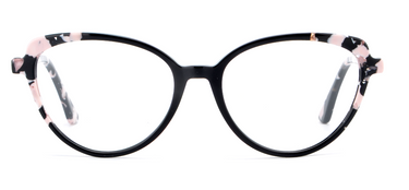 Women Cristal Eyeglasses: Swift -  Bright Black - SpaceSMART Eye Clinic (Front View)